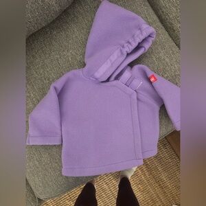 Widgeon Polartec Lavender Purple Fleece Hooded Wrap Jacket 6M